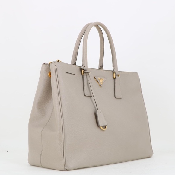 Authentic Prada Galleria double zip 2 way tote bag grey - Picture 5 of 11